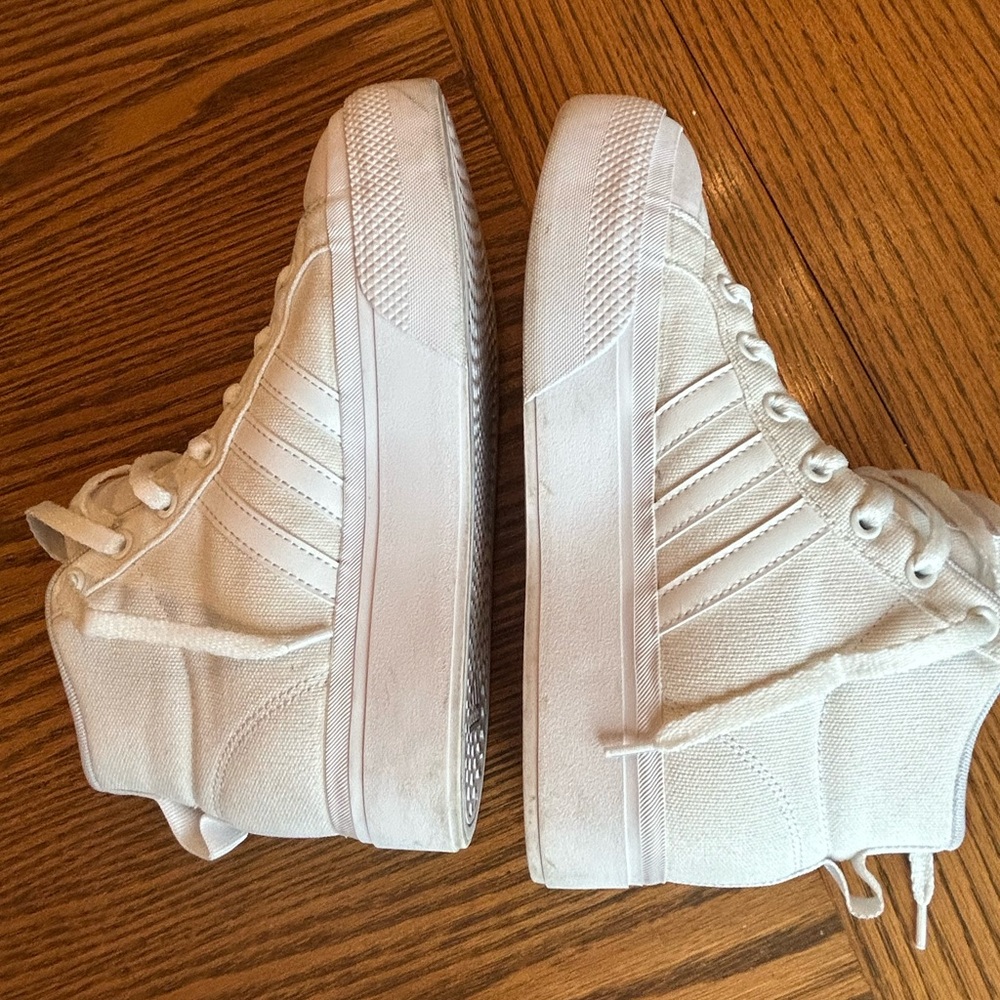 Adidas Bravada 2.0 White Platform Canvas Sneakers Size 6 - Picture 5 of 8
